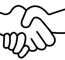 Handshake Making connections at a business show