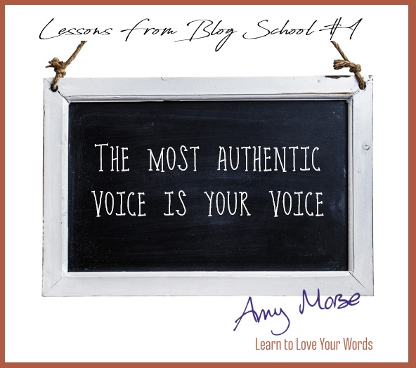 Blog School Lessons: The most authentic voice is your voice