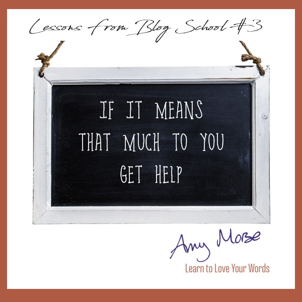 Blog School Lessons - If it means so much, get help