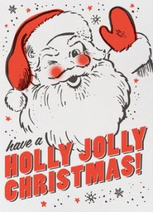 Holly Jolly Christmas Retro Santa