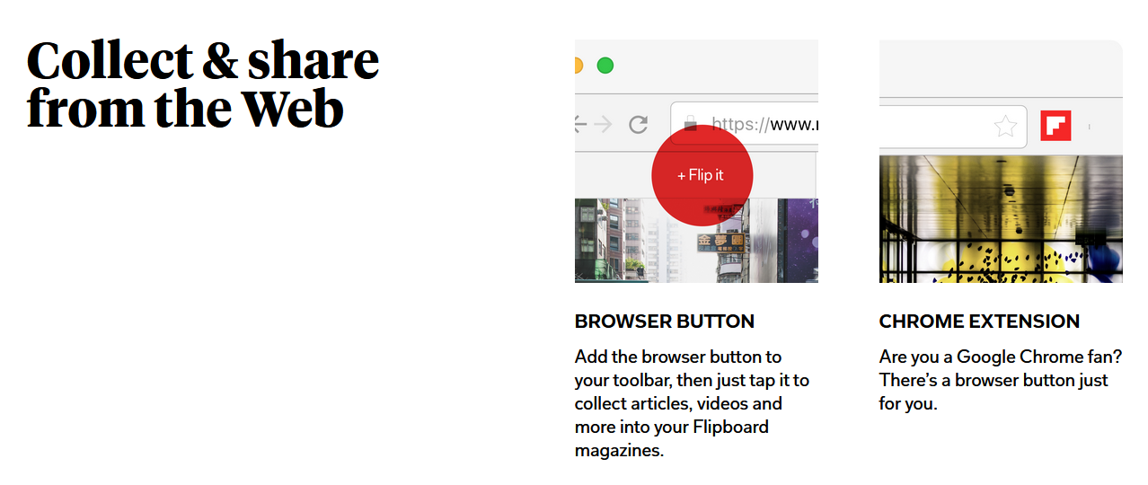 Collect and share content on Flipboard
