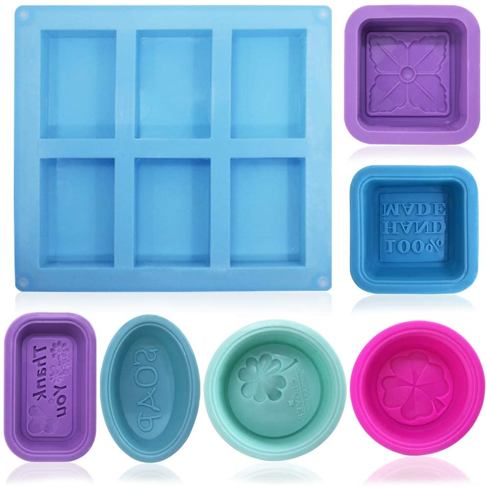 A variety of soap moulds