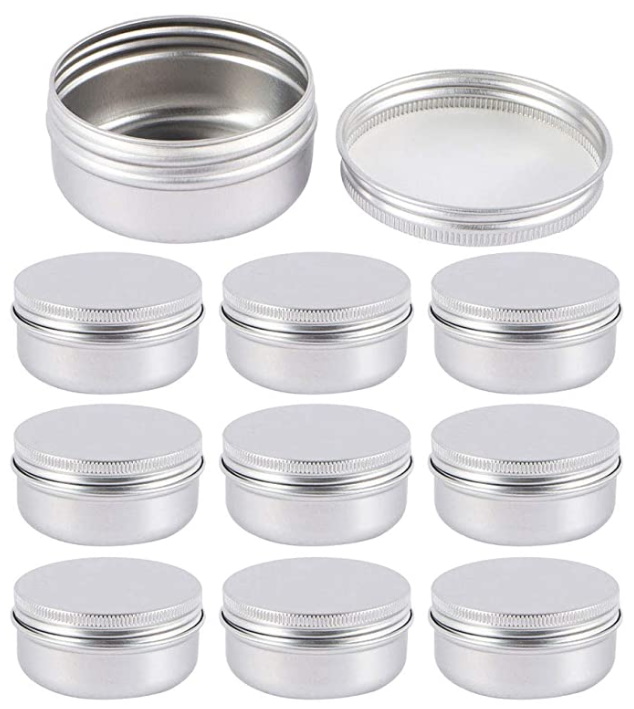 cosmetic tins for homemade beauty products