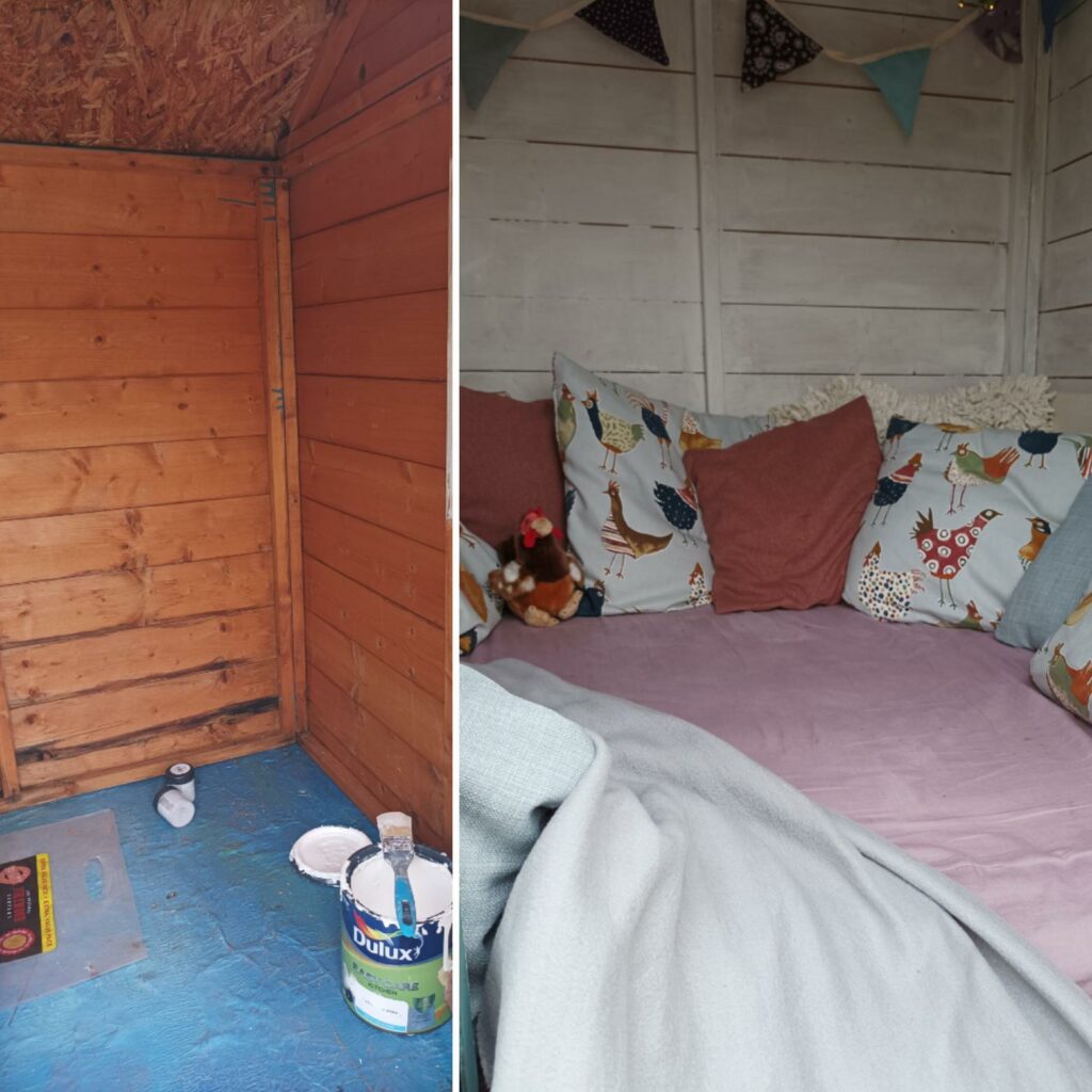 Hen's Tooth House small shed - Before and After 