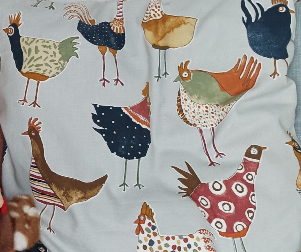 chicken fabric from calico Bristol
