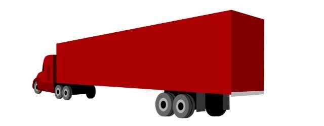 Transport costs big red truck